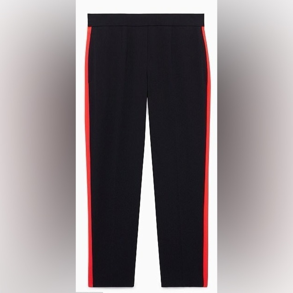 Aritzia Babaton Conan Pant Terado black with red side stripe crop Size 00